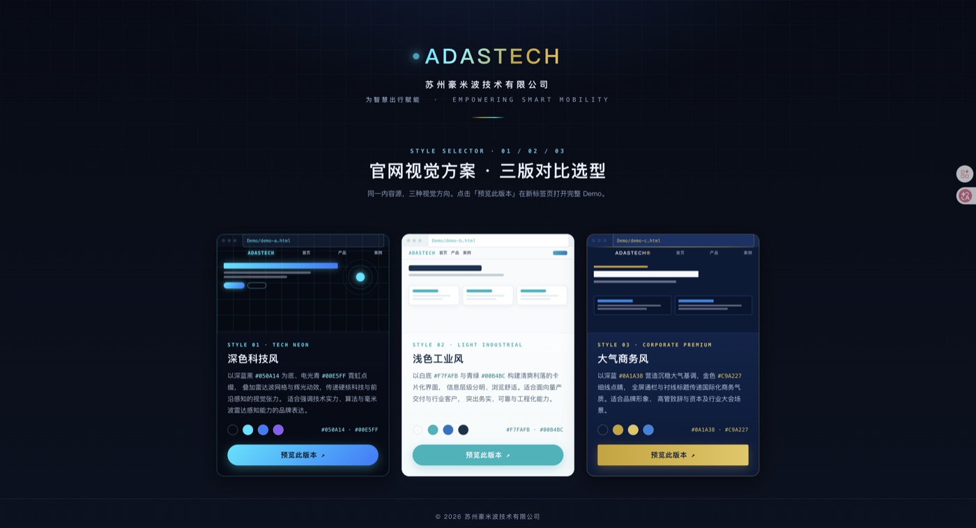 ADASTECH 苏州豪米波官网选型